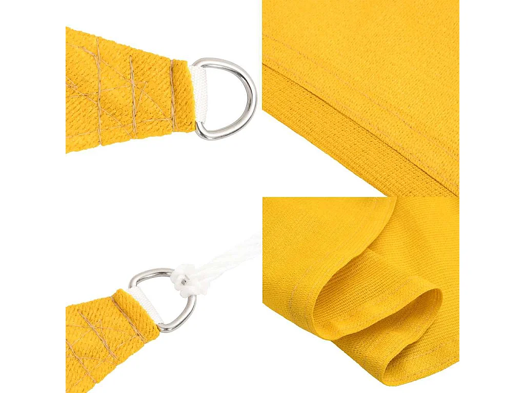 Para-sol estilo vela retangular amarelo 5x7m - Proteção UV e durabilidade