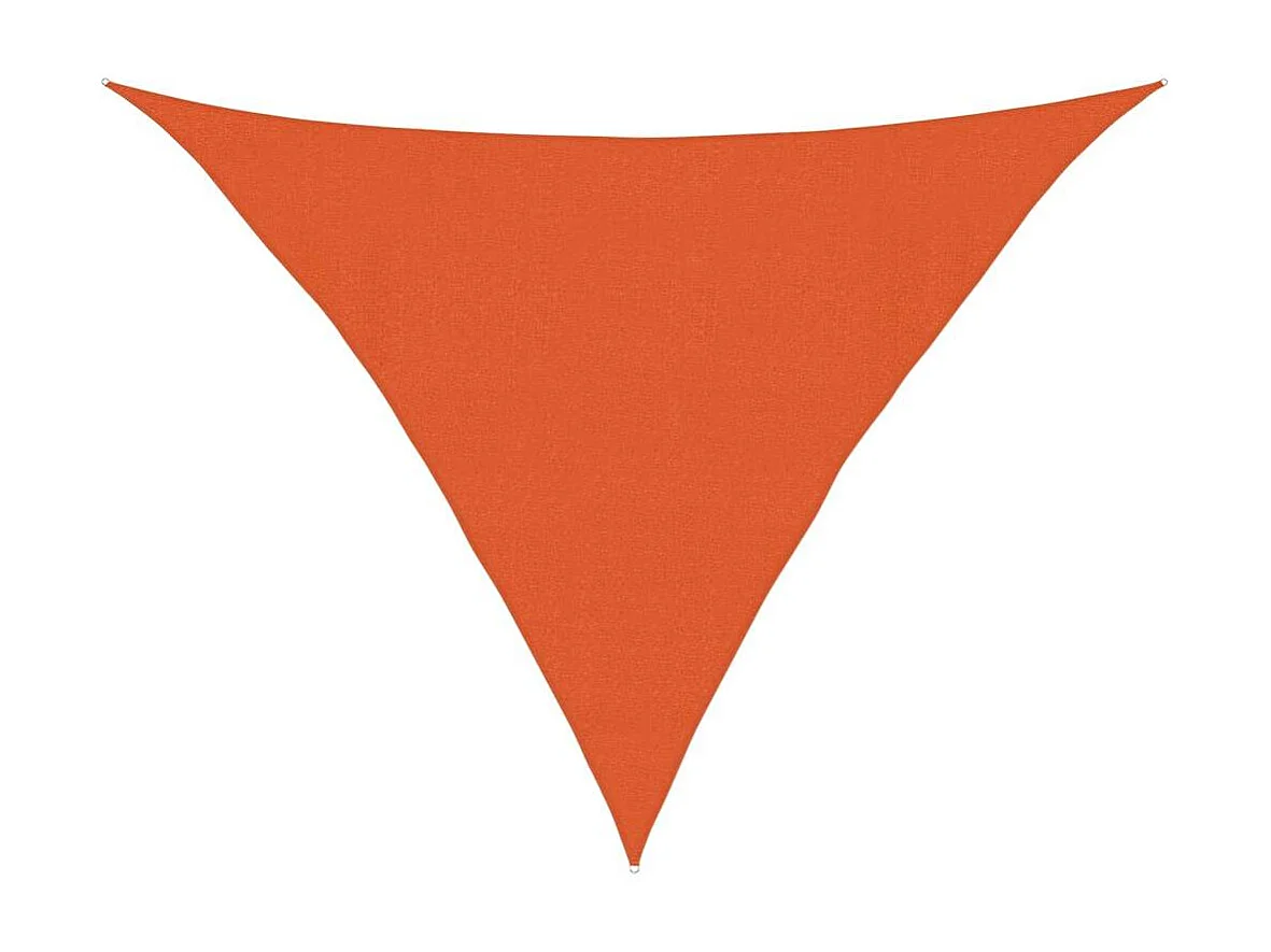 Toldo de vela HDPE naranja 160 g/m² 4x4x5,8 m