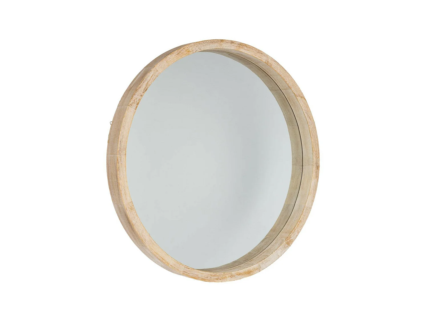 Miroir mural en Bois de Paulownia D 50 cm