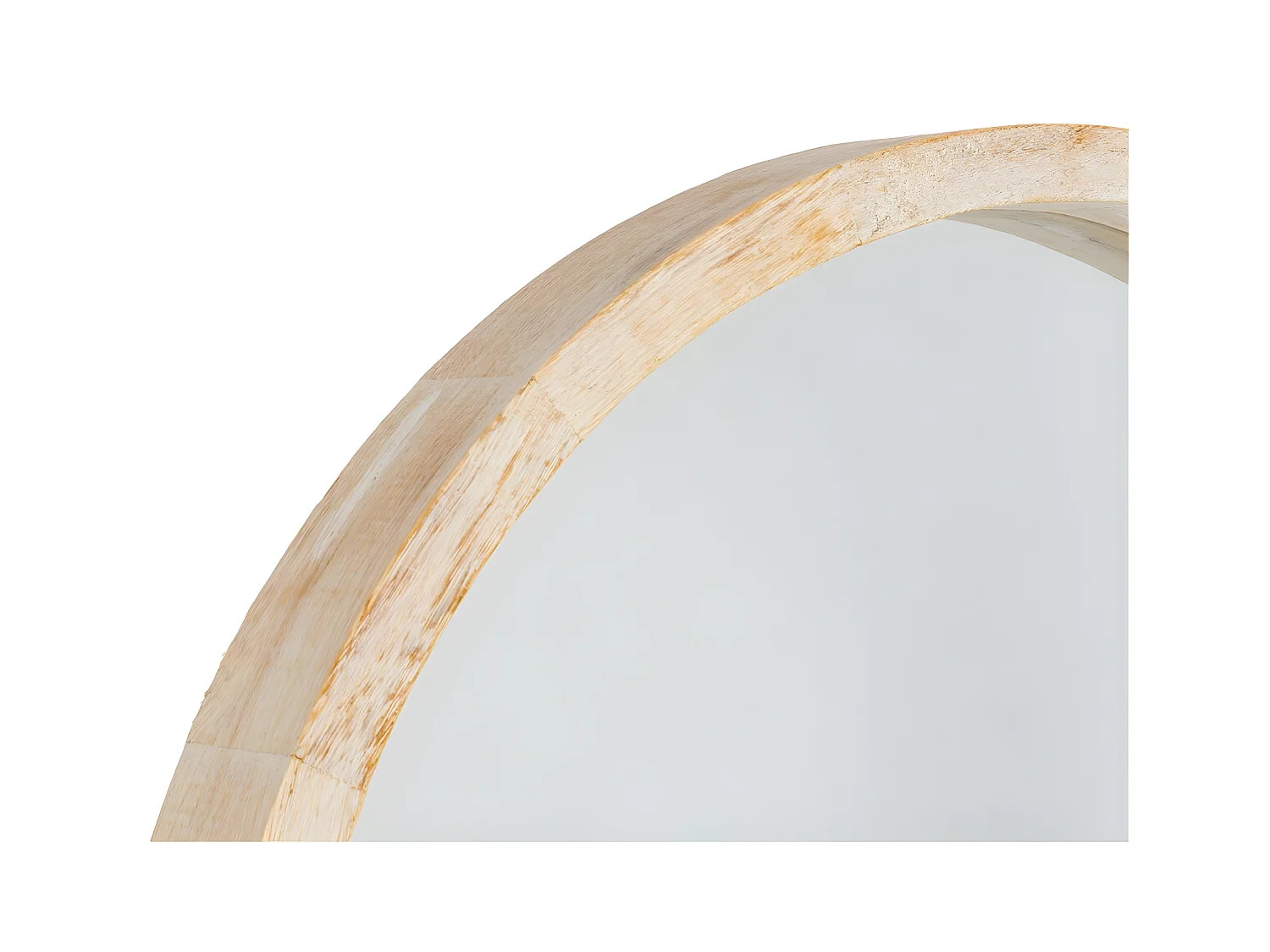 Miroir mural en Bois de Paulownia D 50 cm