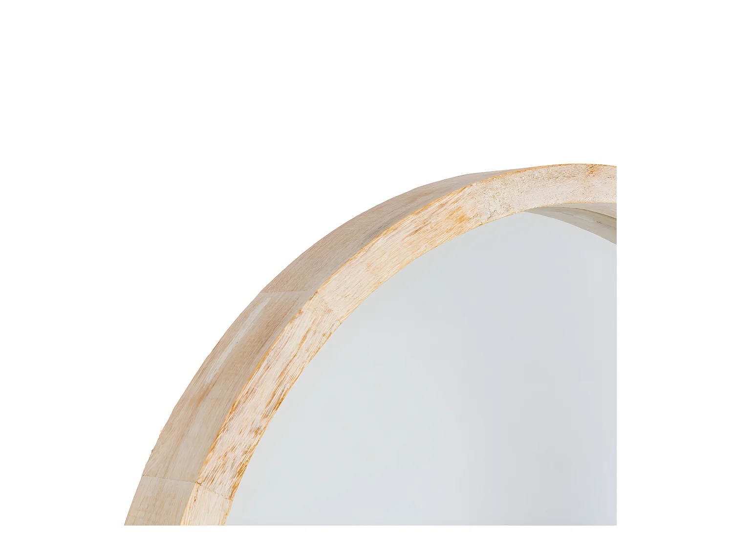 Miroir mural en Bois de Paulownia D 50 cm