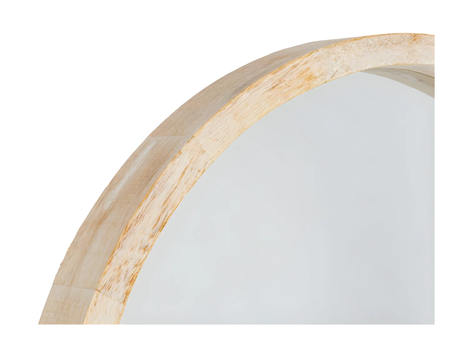 Miroir mural en Bois de Paulownia D 50 cm