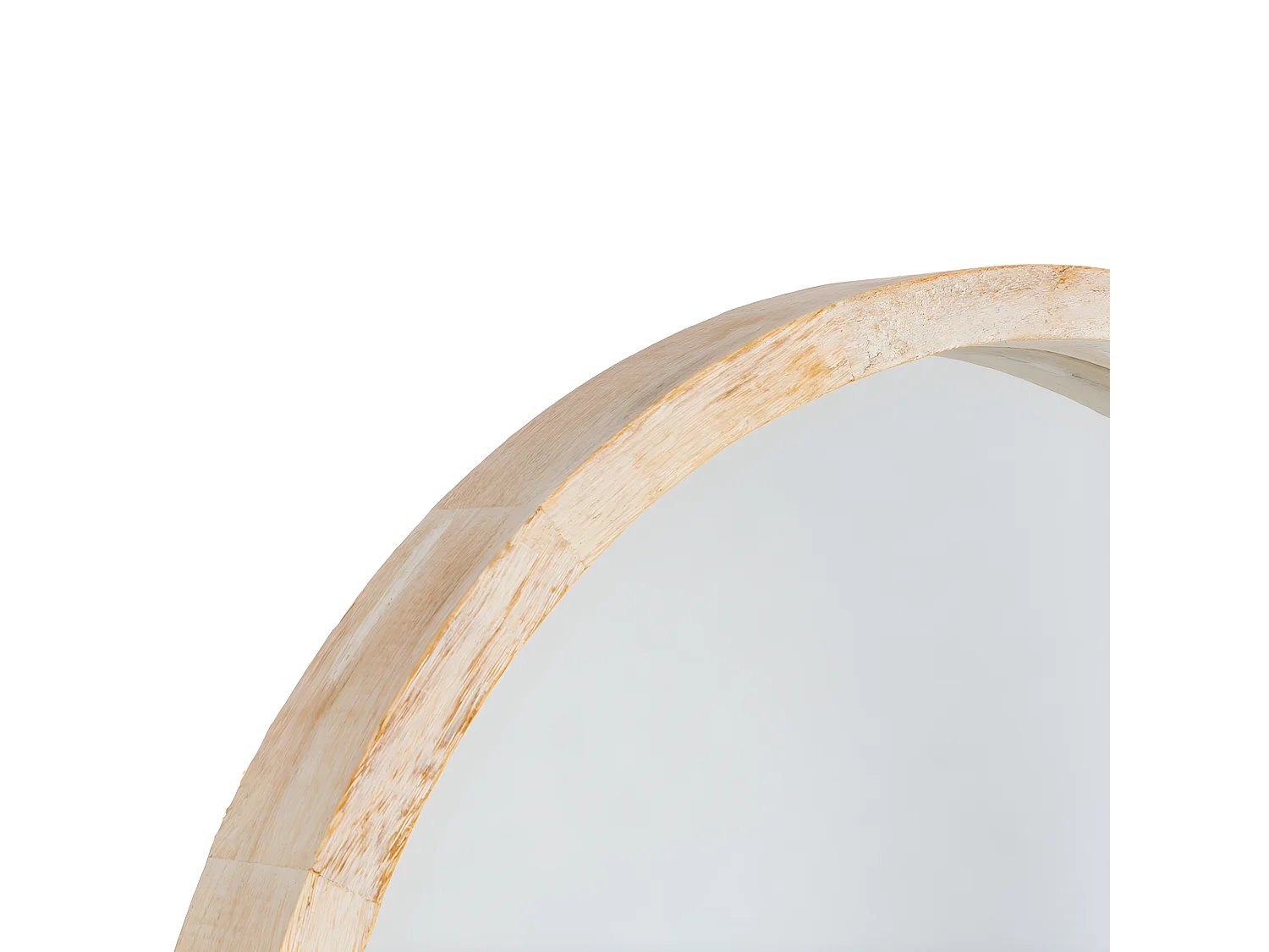 Miroir mural en Bois de Paulownia D 50 cm