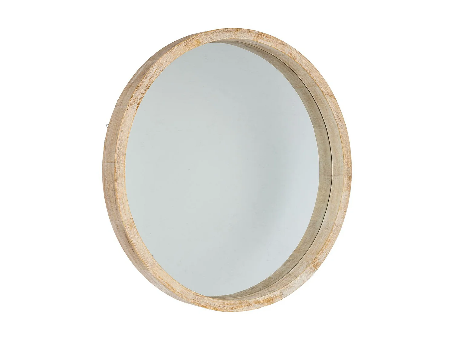 Miroir mural en Bois de Paulownia D 50 cm