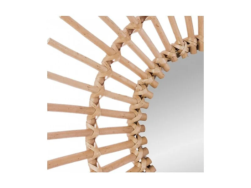 Miroir mural Soleil en Rotin D 58 cm