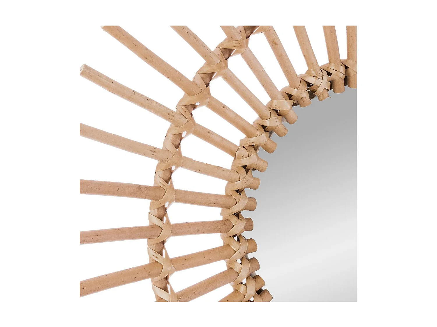 Grote rotan spiegel bruin 58x23,5cm