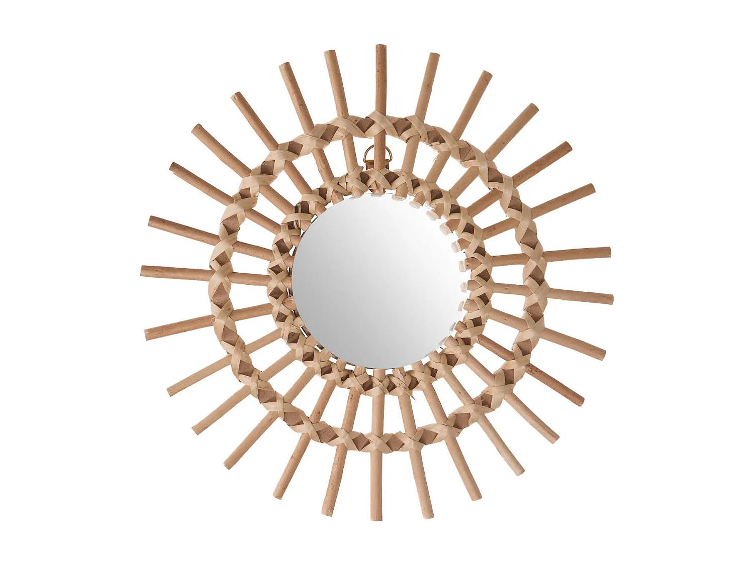 Spiegel klein Rattan braun 30x11cm