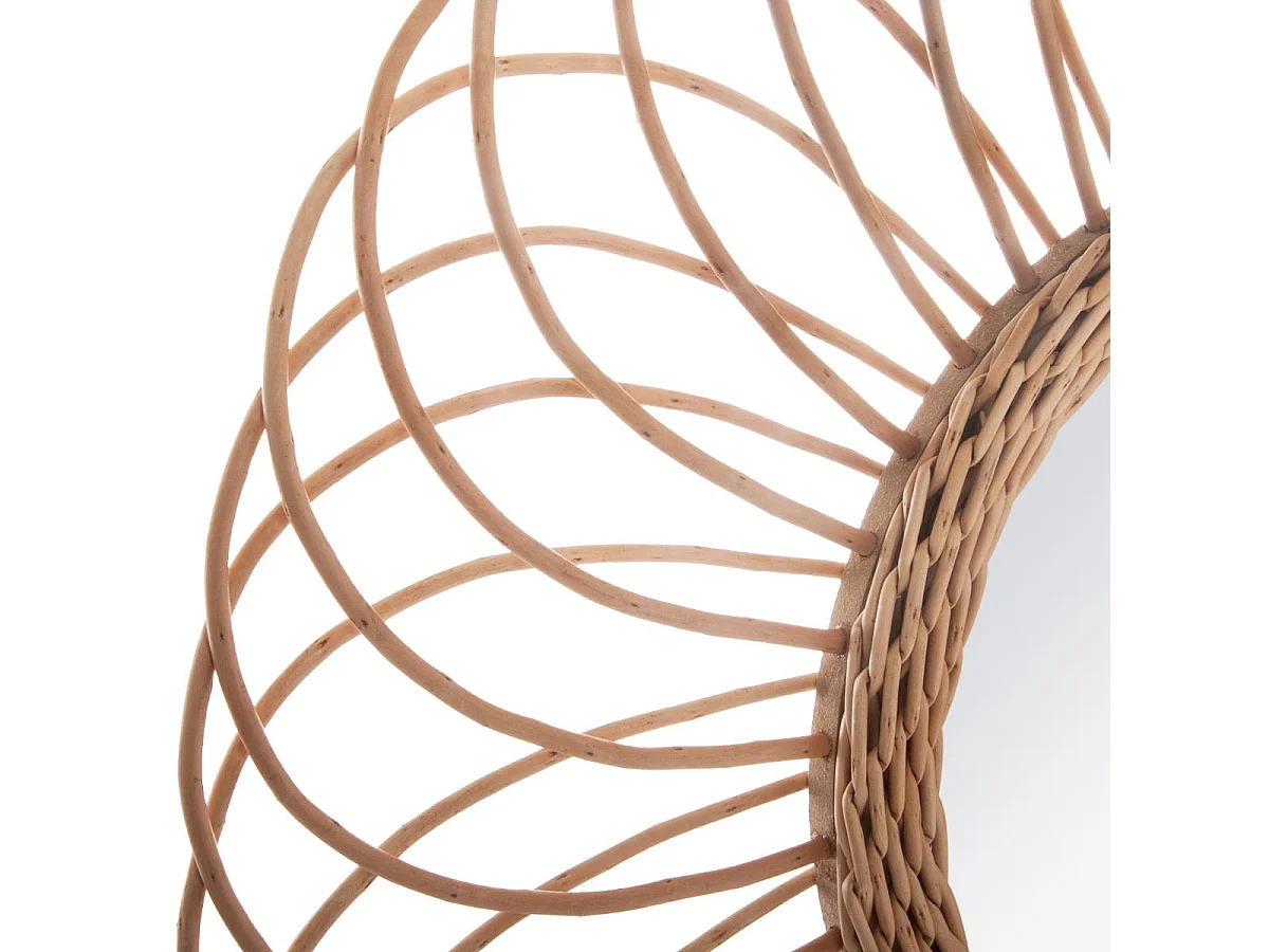 Miroir mural Rosace en Rotin D 58 cm