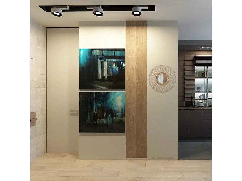 Miroir mural Rosace en Rotin D 58 cm