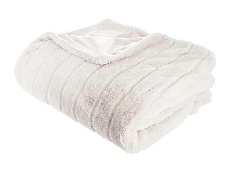 Plaid Fourrure Manoir Blanc 180 x 230 cm
