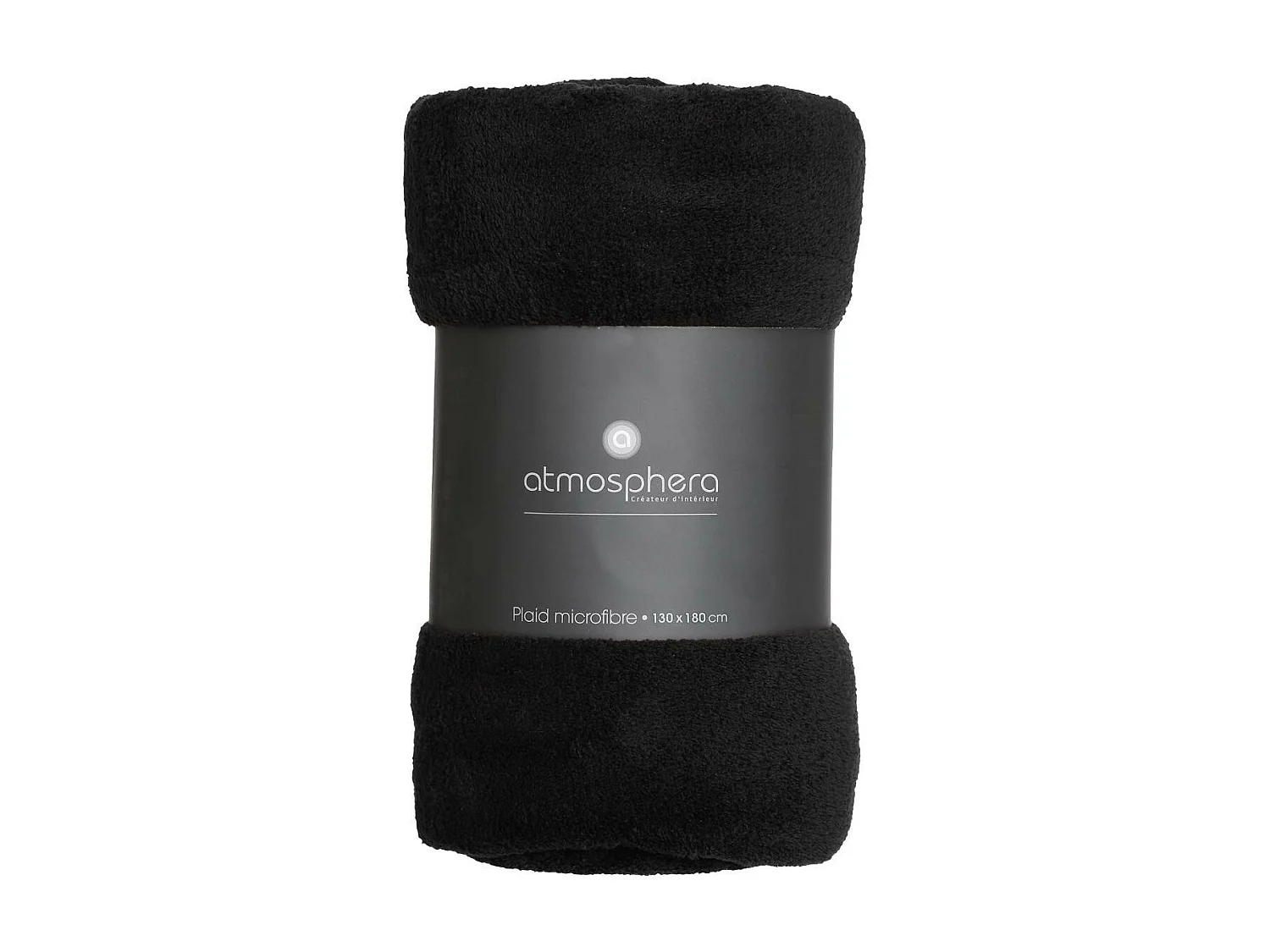 Plaid Microfibre Noir 130x180 cm
