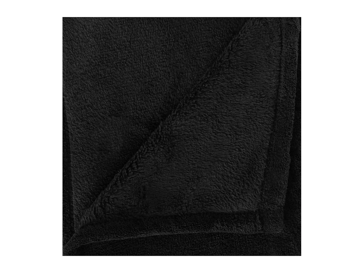 Plaid Microfibre Noir 130x180 cm