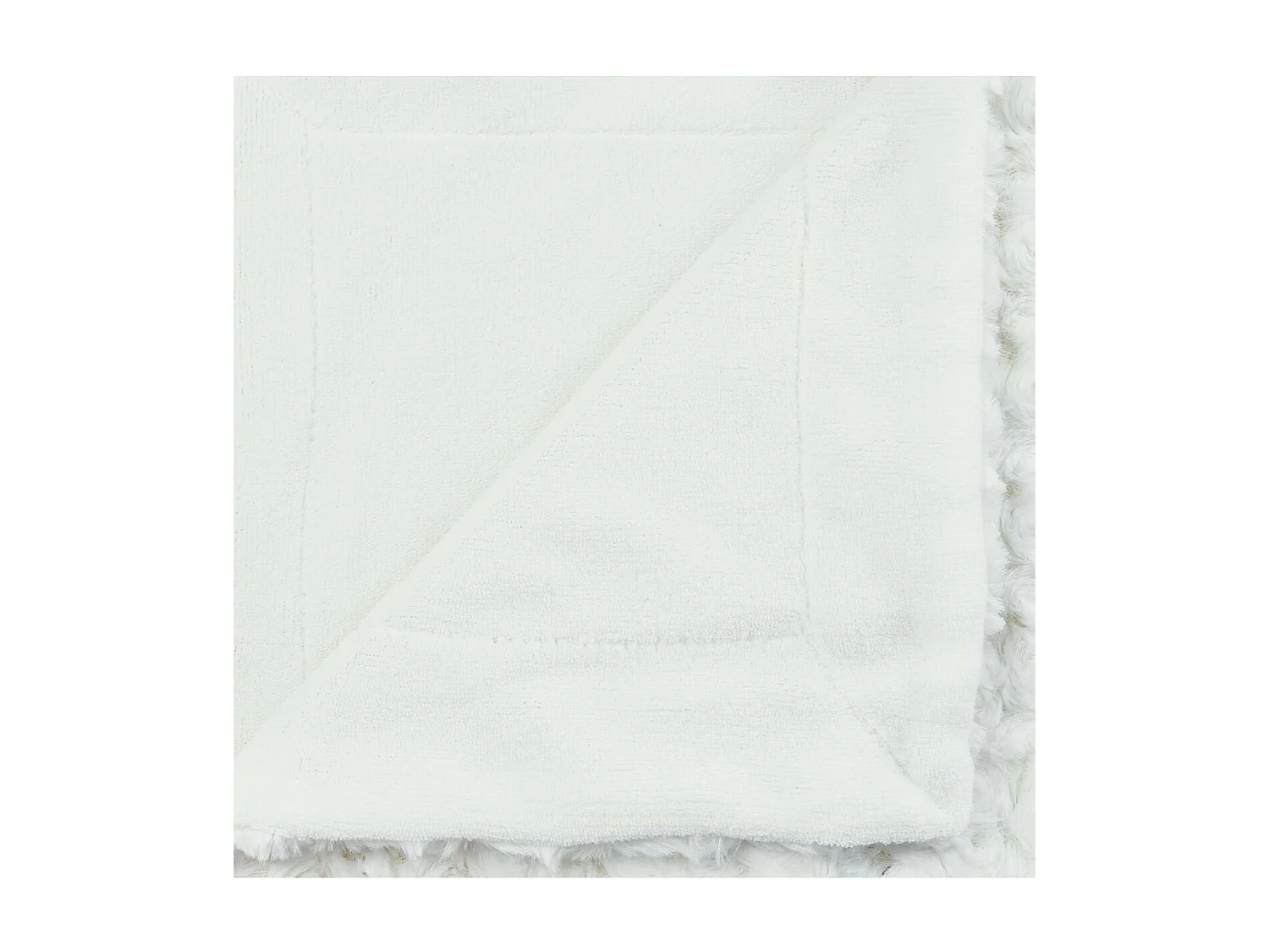 Plaid Ecru Fourrure Bouclée 120 x 160 cm