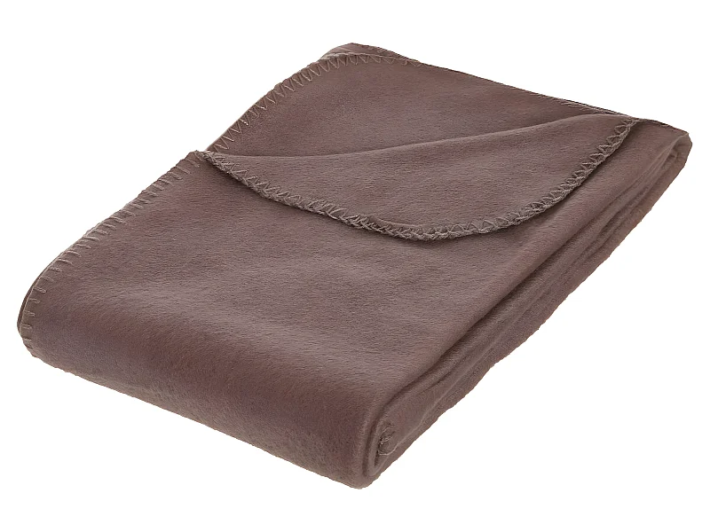 Plaid Polaire Taupe 125 x 150 cm
