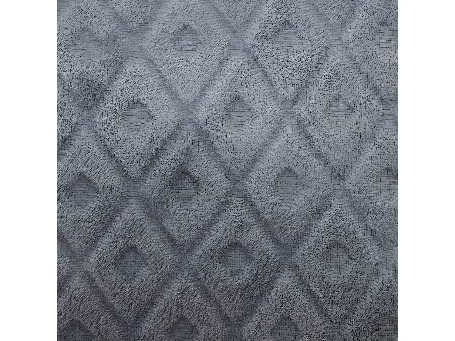 Plaid Gris motif Losange en relief 125 x 150  cm