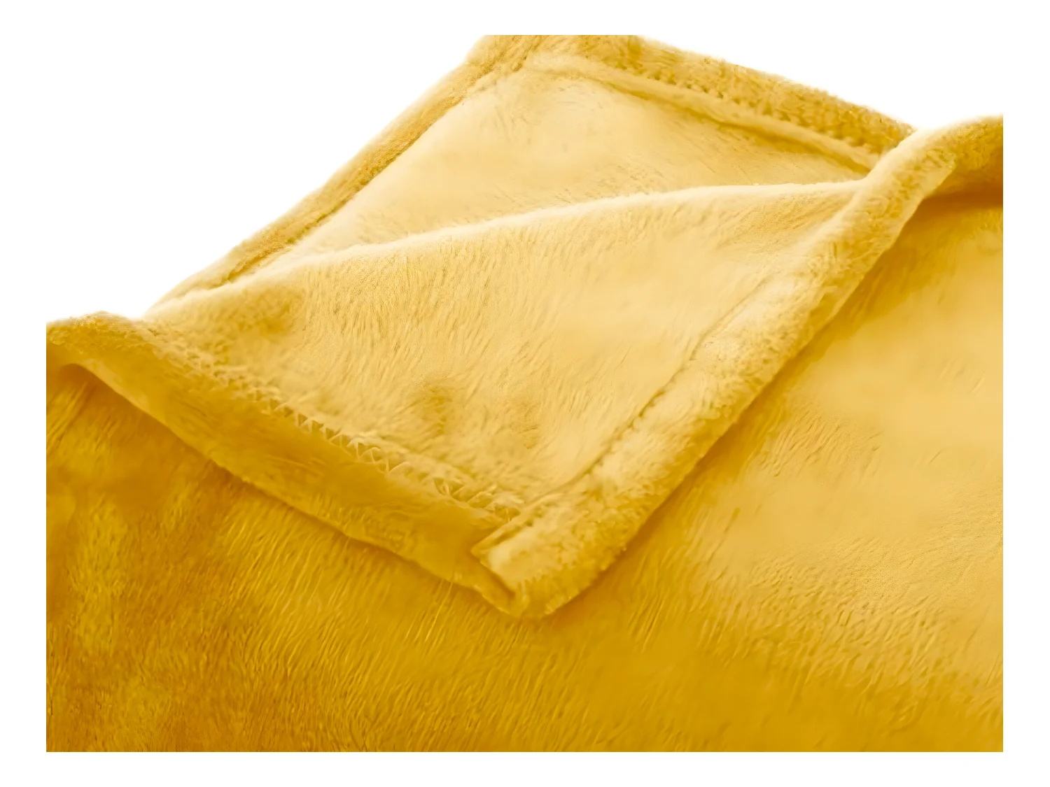 Manta polar Atmosphera poliéster amarillo 130x180 cm