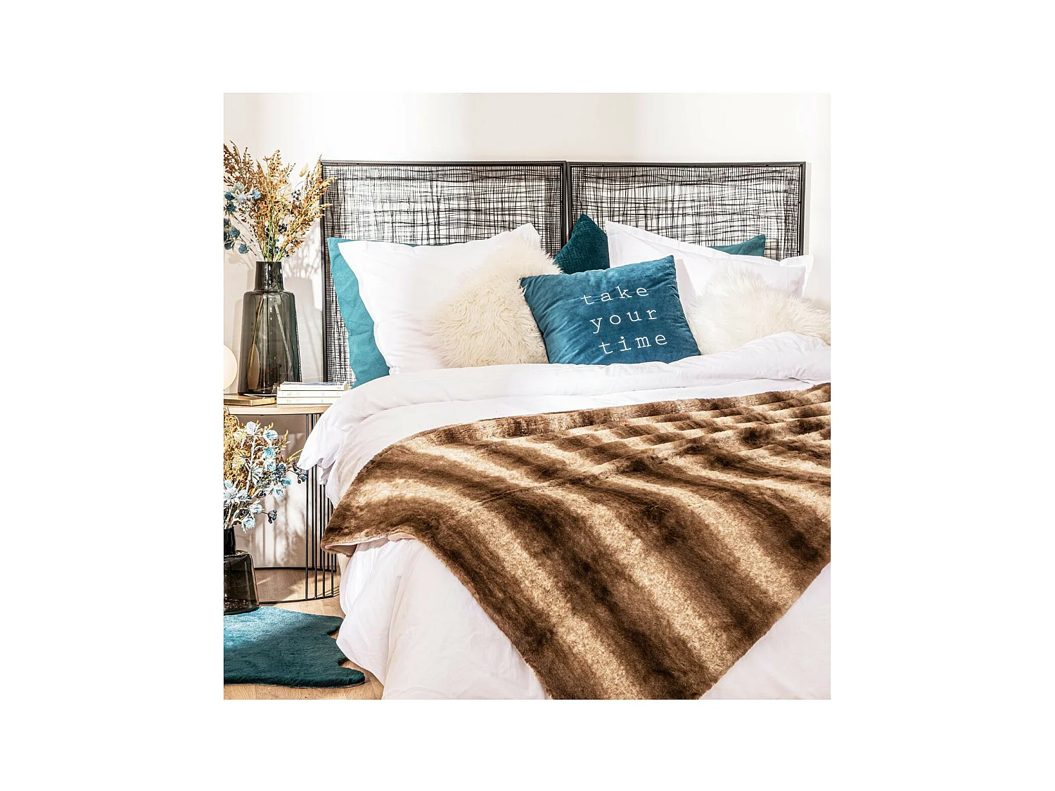 Plaid en Fourrure modèle Grizzli 120 x 160 cm