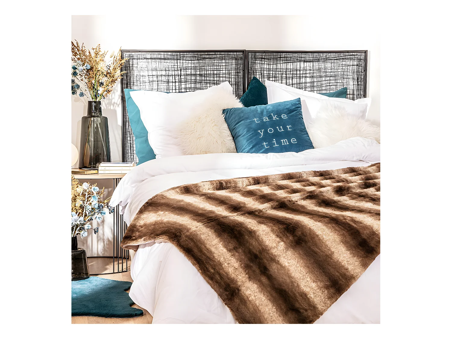 Plaid en Fourrure modèle Grizzli 120 x 160 cm