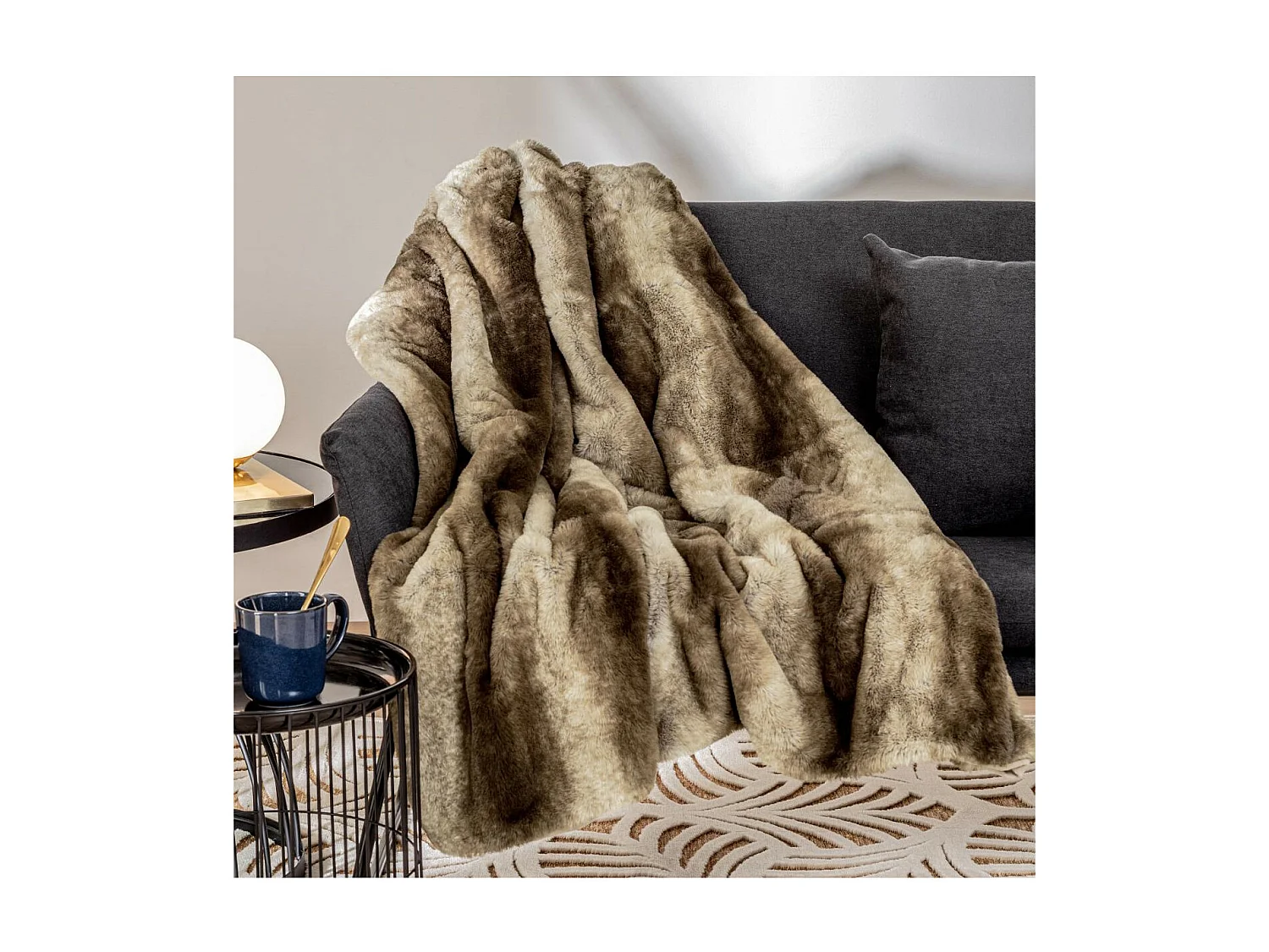 Manta de piel sintética