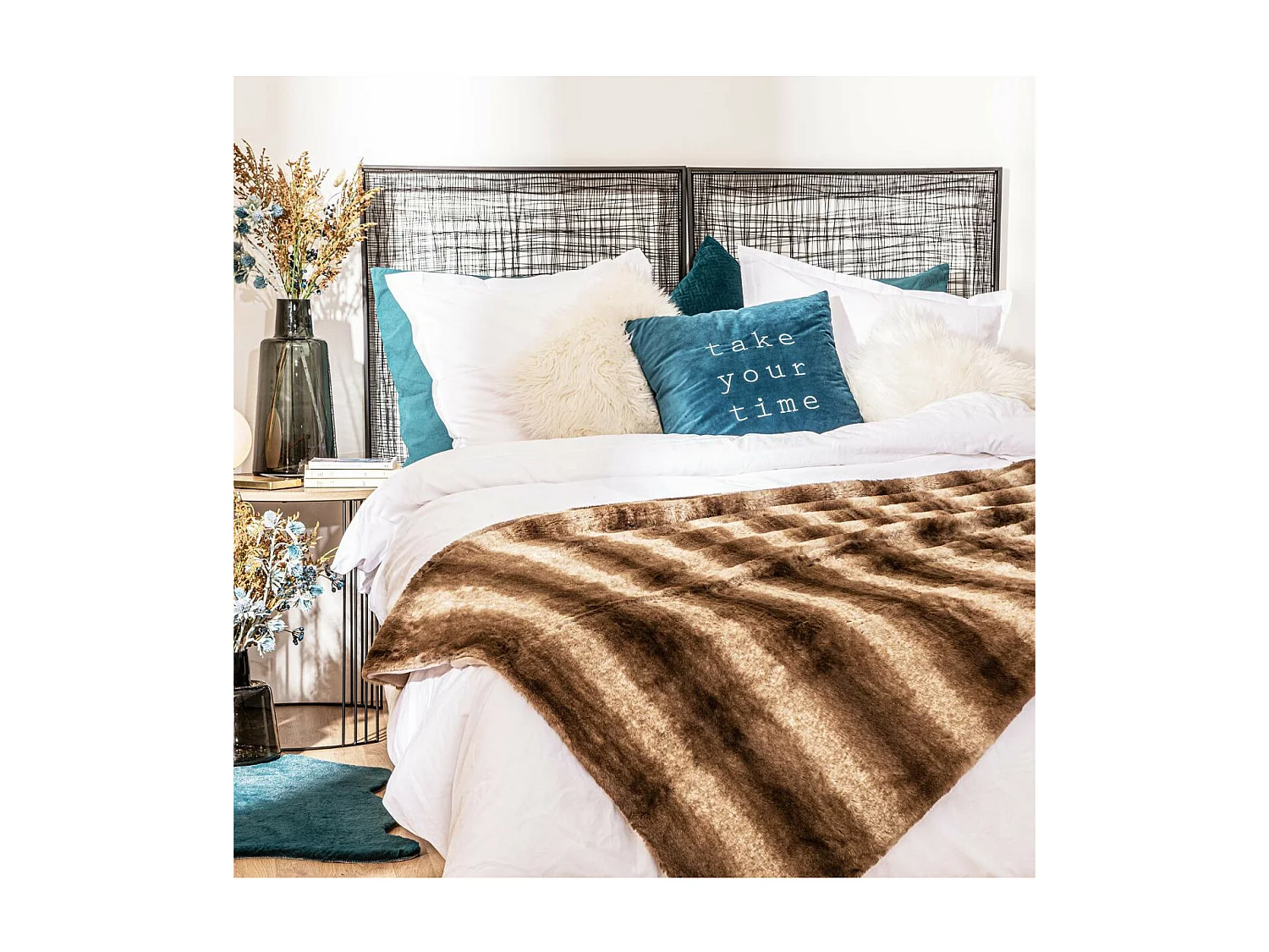 Manta de piel sintética