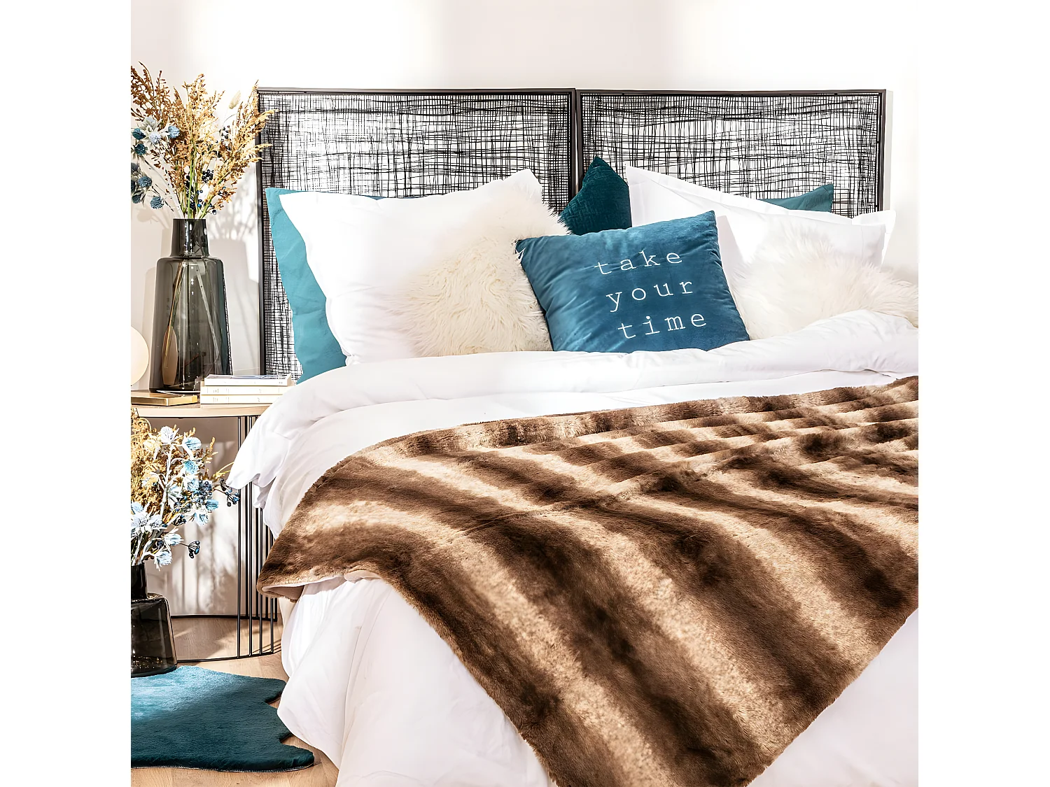 Manta de piel sintética