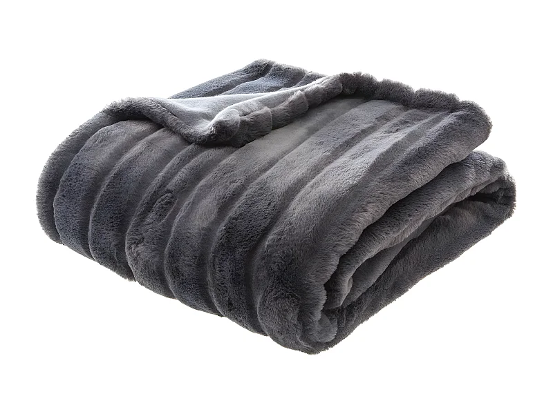 Plaid Fourrure Gris foncé 120 x 160 cm