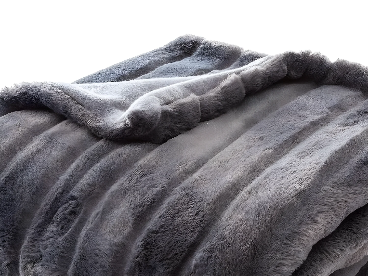 Plaid Fourrure Gris foncé 120 x 160 cm