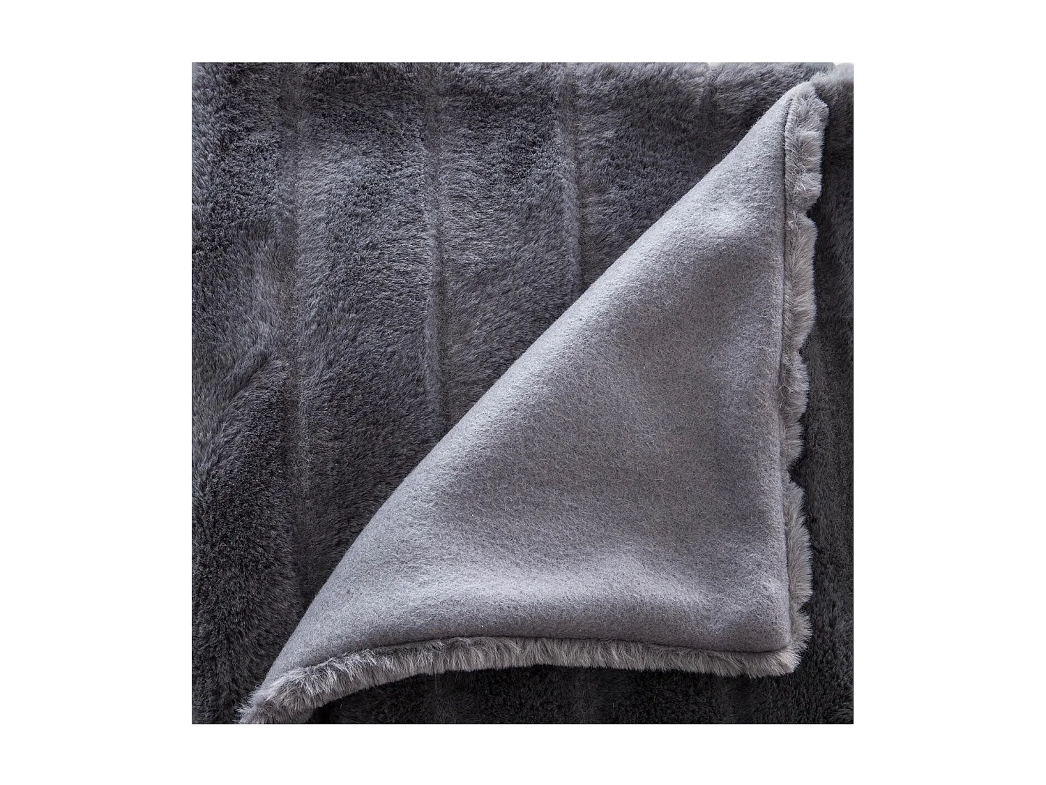 Plaid Fourrure Gris foncé 120 x 160 cm