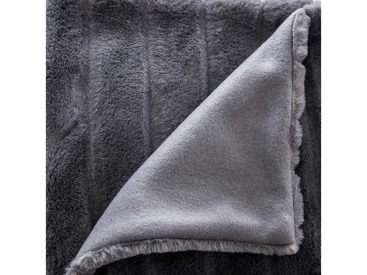 Plaid Fourrure Gris foncé 120 x 160 cm
