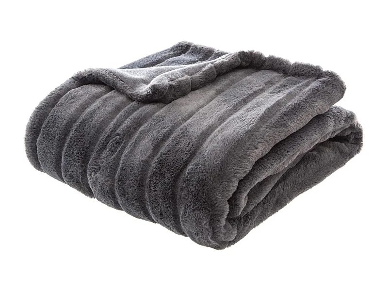 Plaid Fourrure Gris foncé 120 x 160 cm