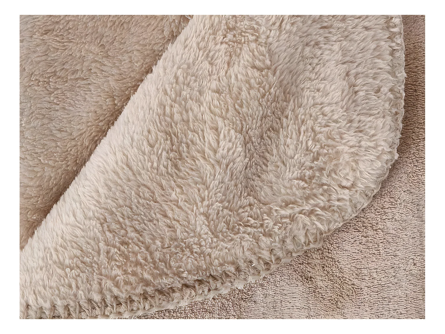 Plaid Microfibre Beige lin 180 x 230 cm