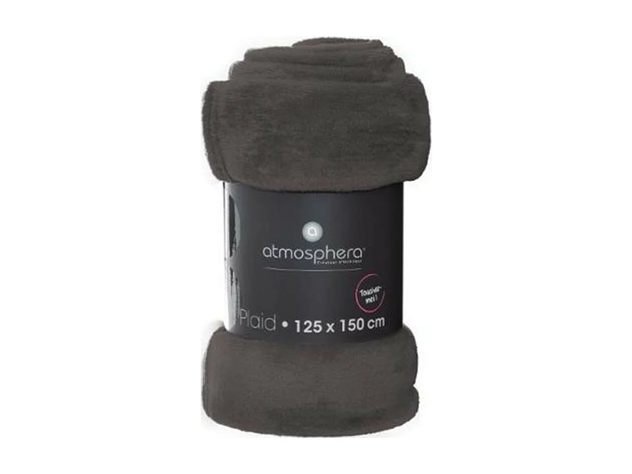 Plaid Flanelle Gris foncé 125 x 150 cm