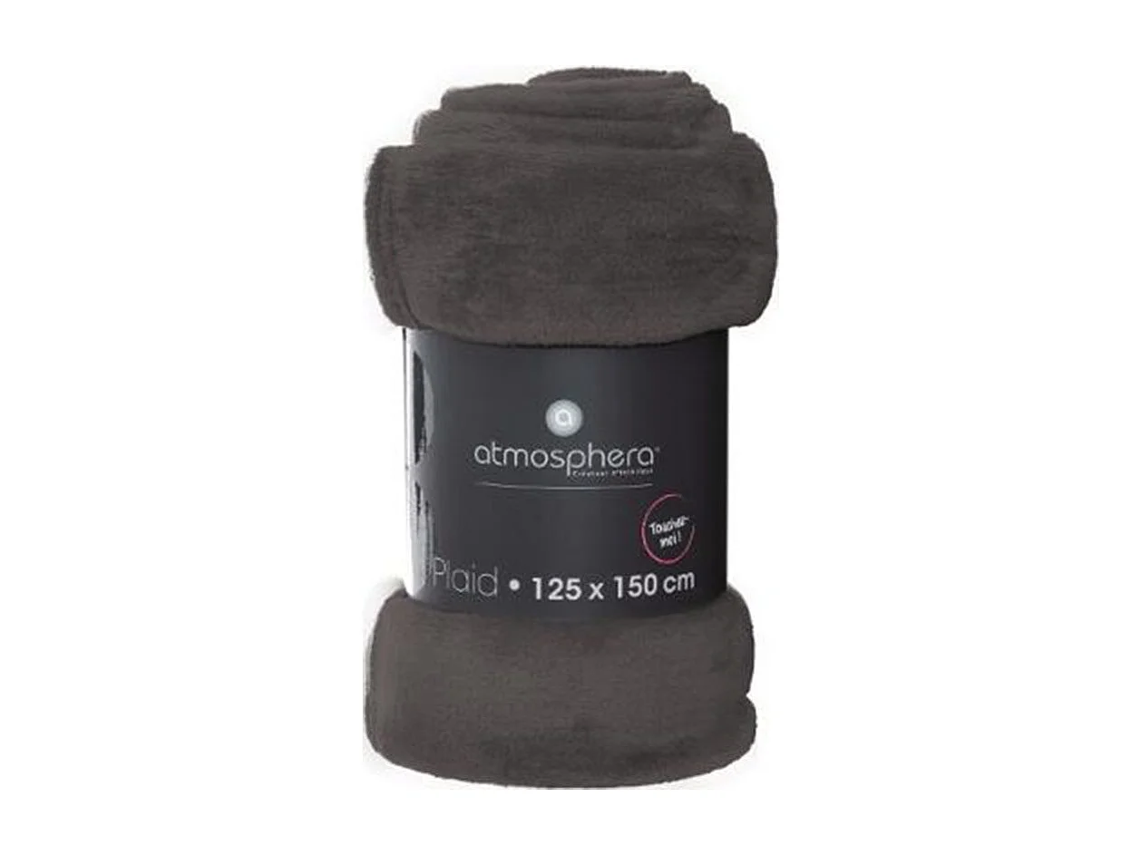 Plaid Flanelle Gris foncé 125 x 150 cm