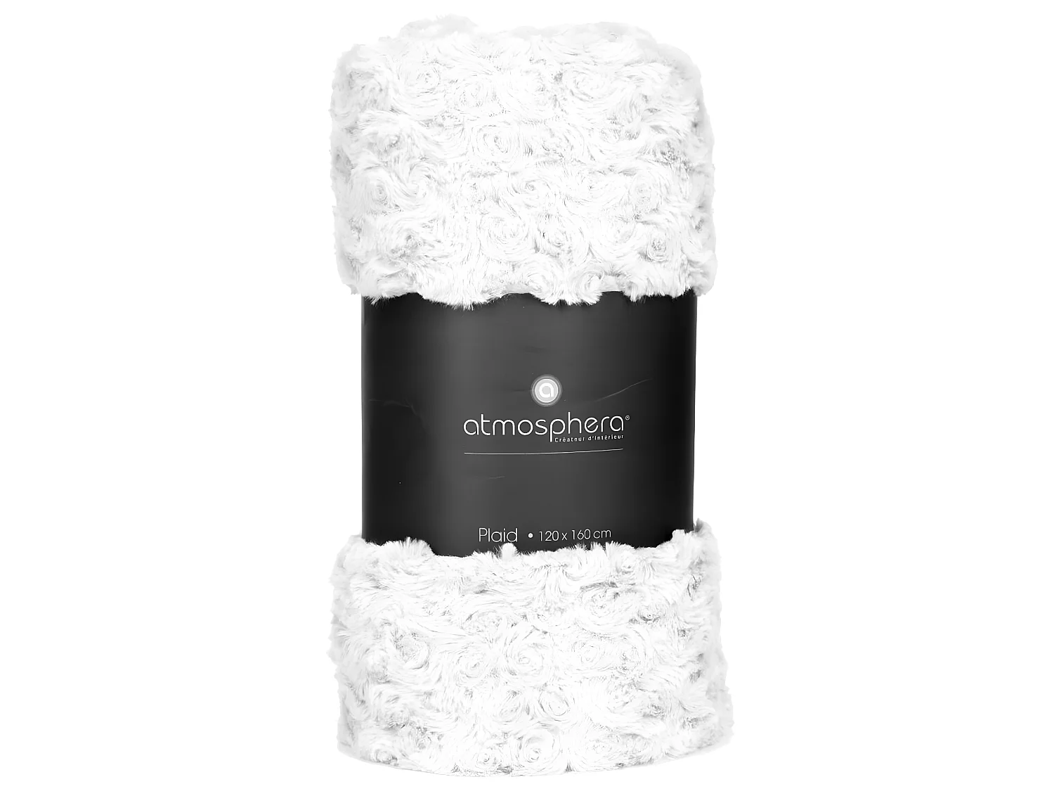 Plaid Gris clair Fourrure Bouclée 120 x 160 cm