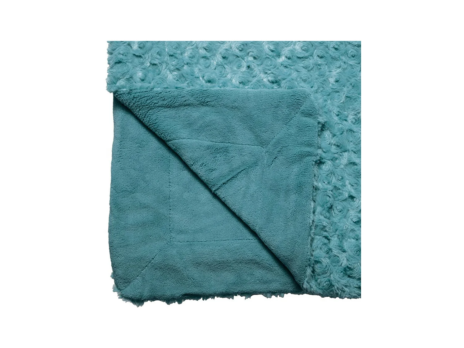 Plaid en Fourrure bouclée Bleu orage 180 x 230 cm