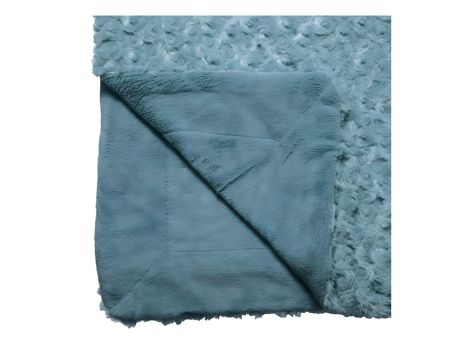 Plaid en Fourrure bouclée Bleu orage 180 x 230 cm