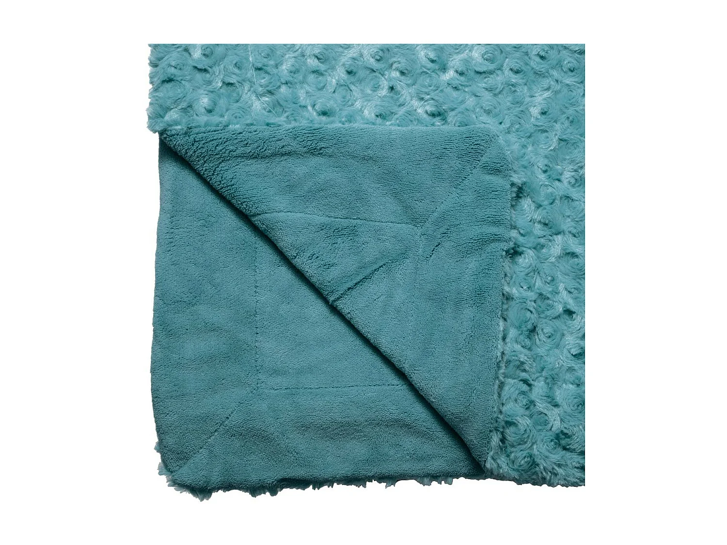 Plaid en Fourrure bouclée Bleu orage 180 x 230 cm