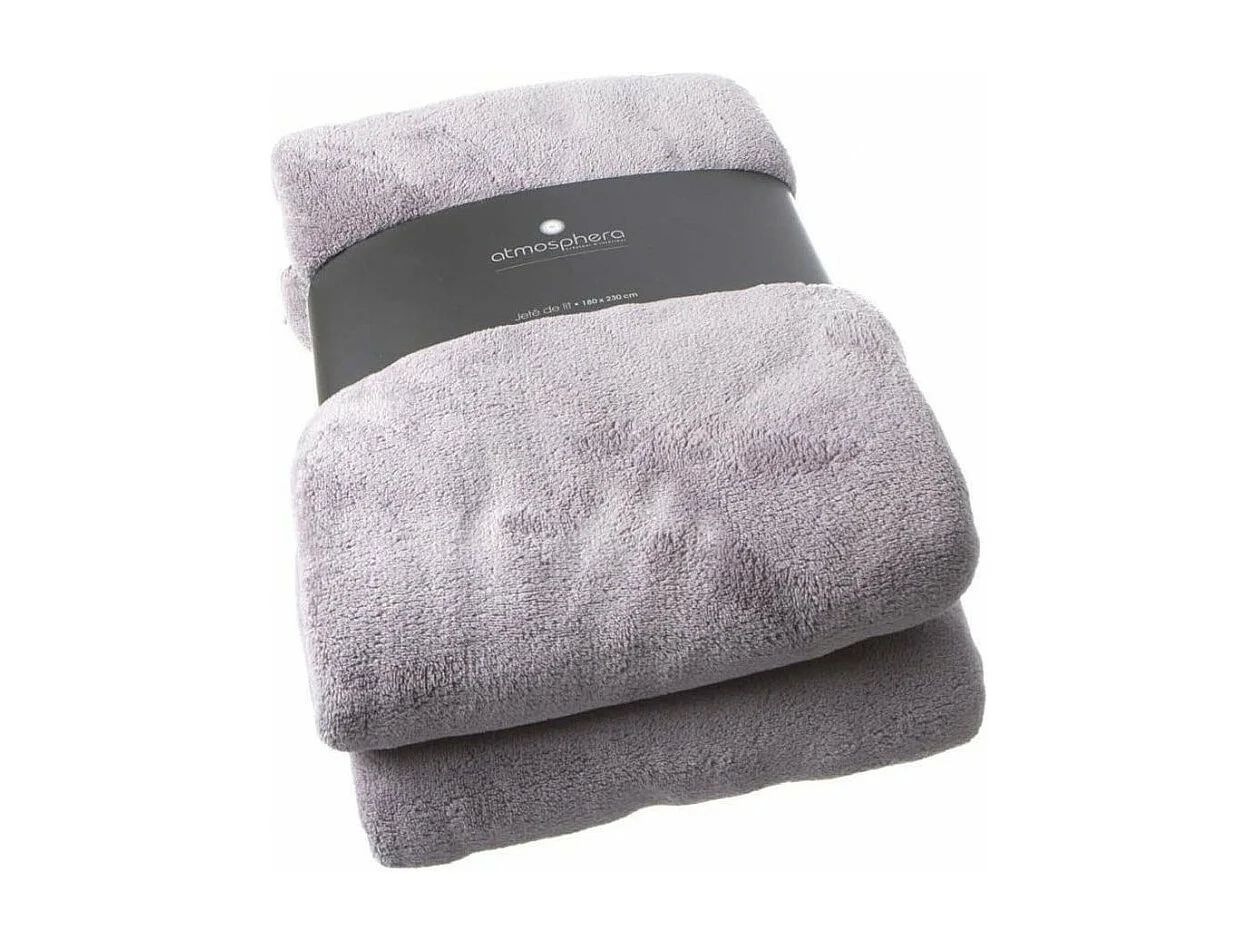 Plaid Microfibre Gris 180 x 230 cm