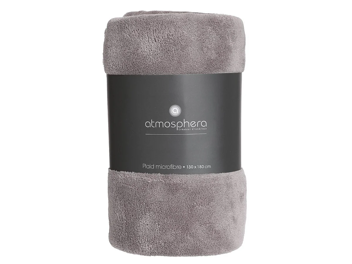 Plaid Microfibre Gris 130x180 cm