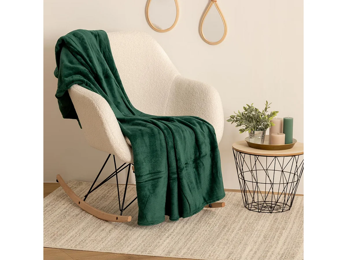 Plaid Flanelle Vert 125 x 150 cm