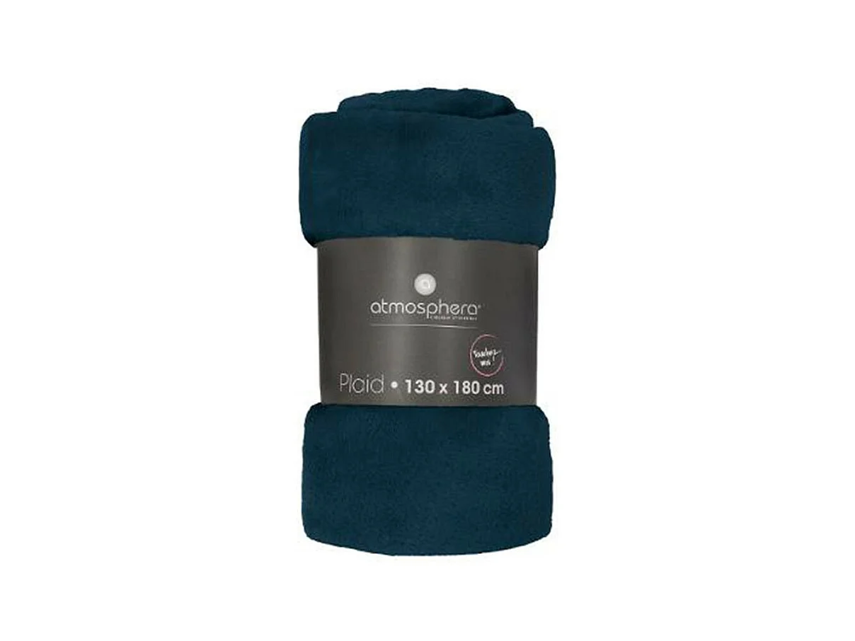 Plaid Flanelle Bleu égéen 130 x 180 cm