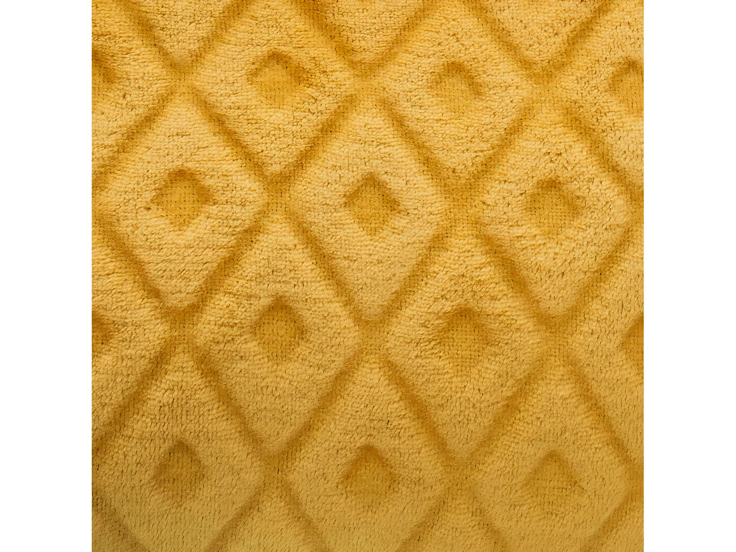 Plaid Ocre motif losange en relief 180 x 230 cm