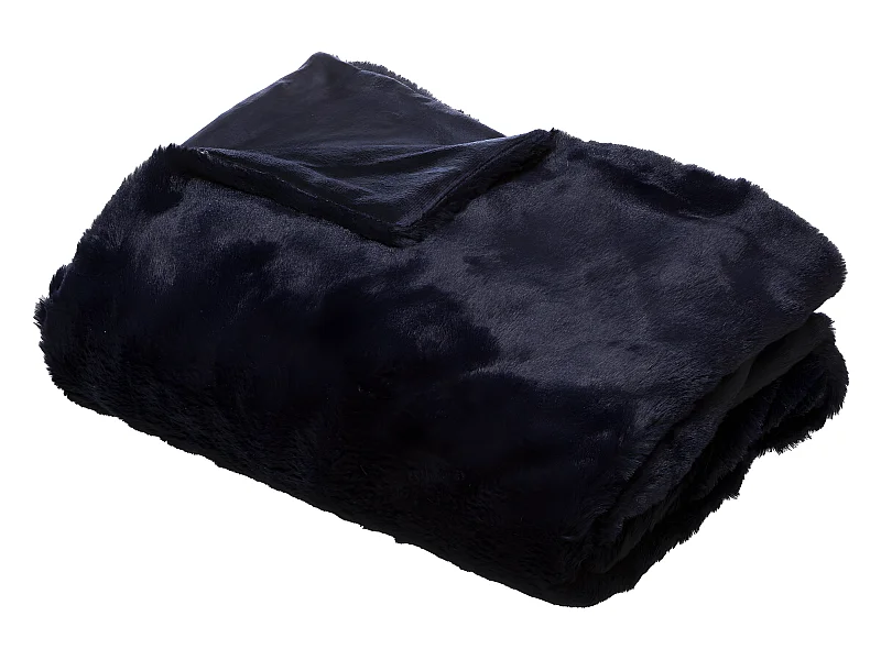 Plaid en Fourrure Bleu Nuit 125 x 150 cm