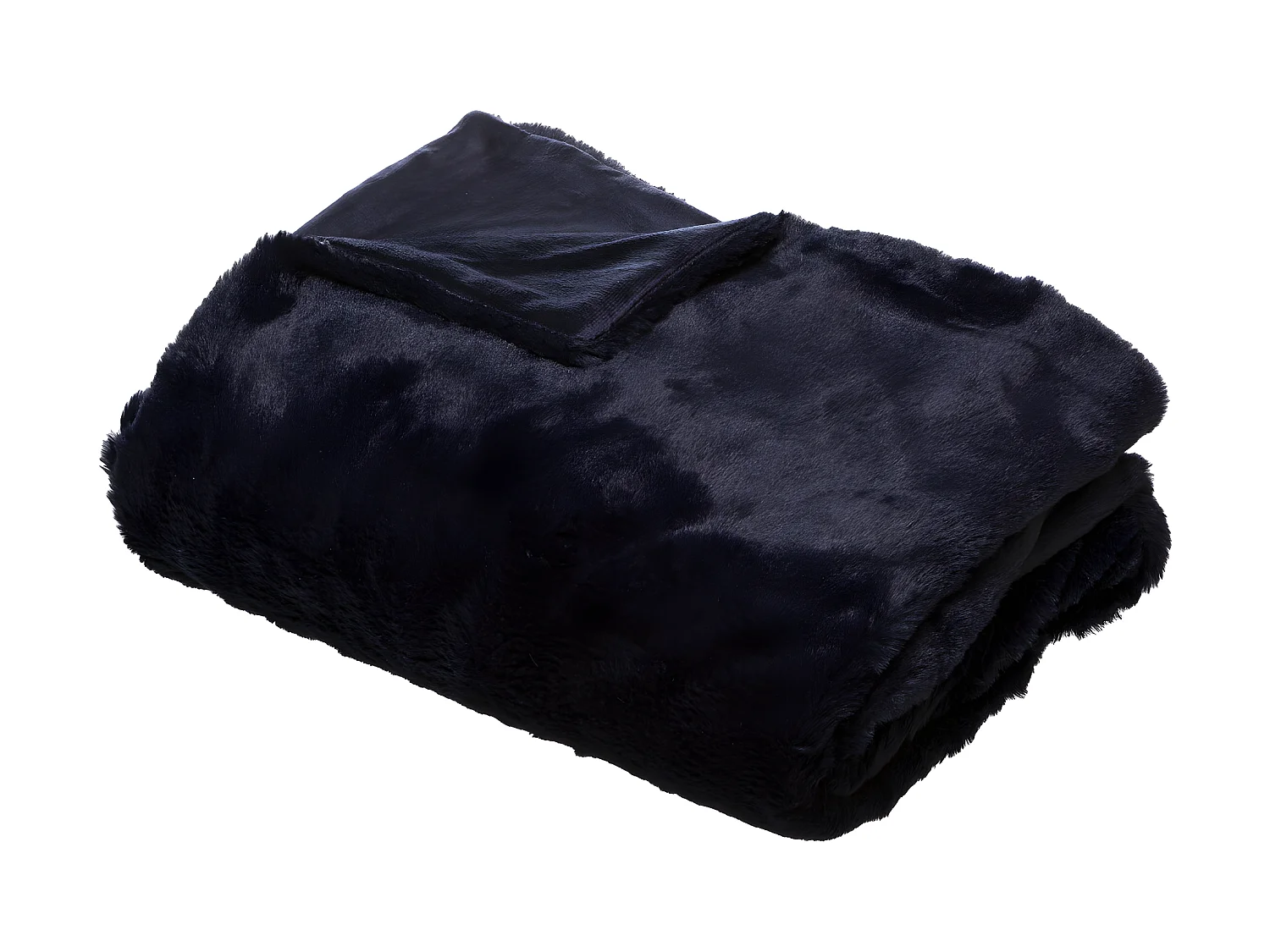 Plaid en Fourrure Bleu Nuit 125 x 150 cm