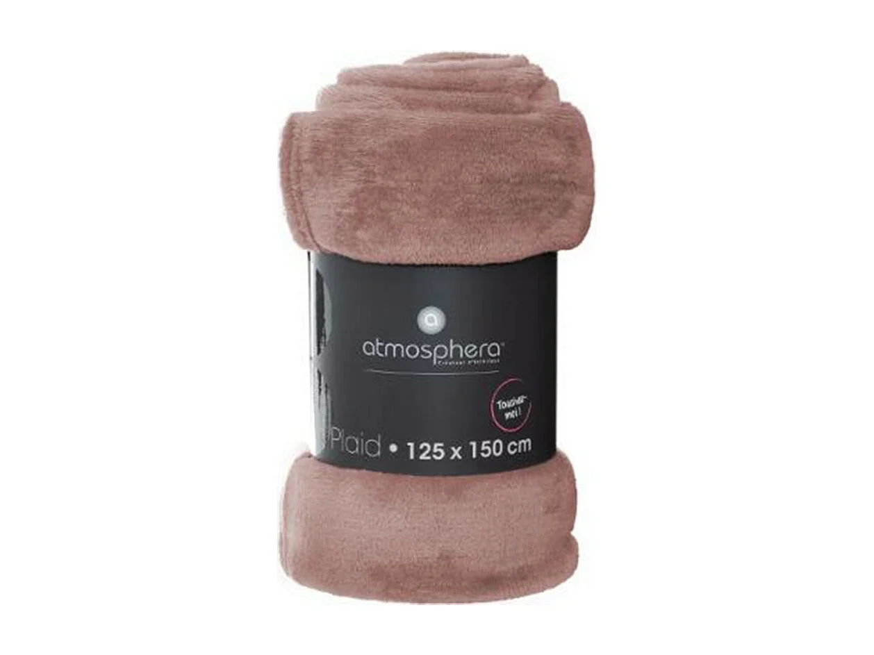 Plaid Flanelle Rose  125 x 150 cm