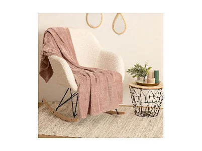 Plaid Flanelle Rose  125 x 150 cm