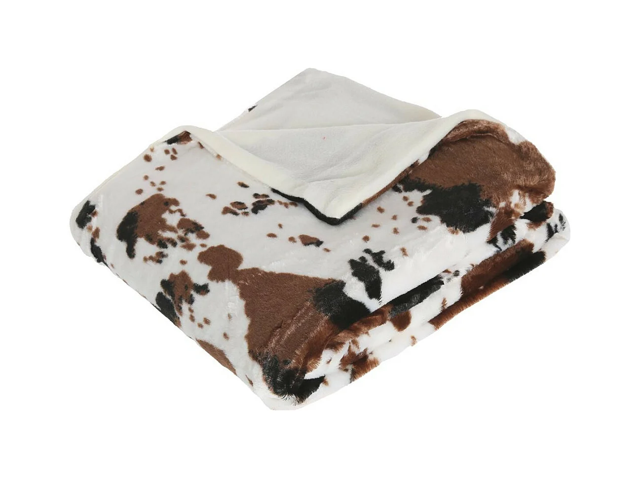 Plaid Microfibre imprimé Peau de vache 130 x 160 cm
