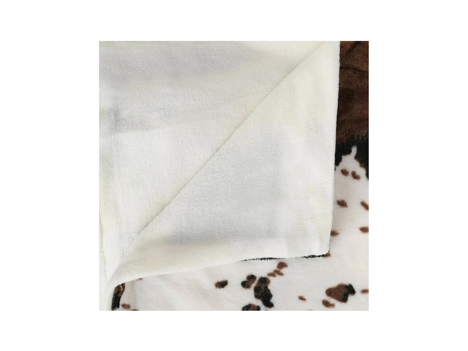 Plaid Microfibre imprimé Peau de vache 130 x 160 cm