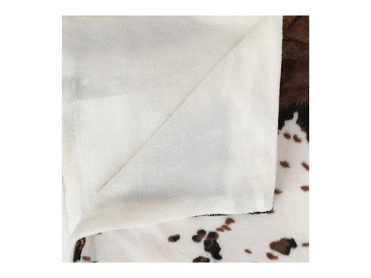 Plaid Microfibre imprimé Peau de vache 130 x 160 cm
