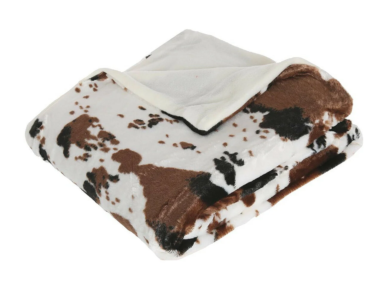 Plaid Microfibre imprimé Peau de vache 130 x 160 cm